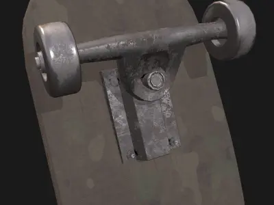 Skateboard prop Low-poly 3D model