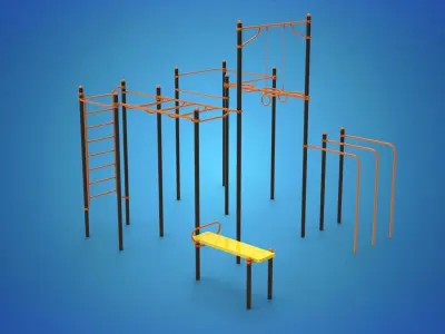 Gym Equipment Outdoor  3D model