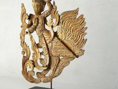 Burmese Carved Angel Fragment 3D model