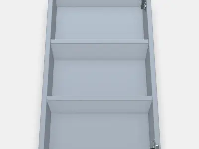 ENHET Wall cb w 2 shelves 8 Low-poly 3D model