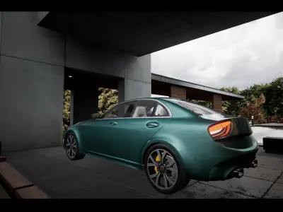 Sedan Car 01 Driveable Animated Realistic Low-poly 3D model