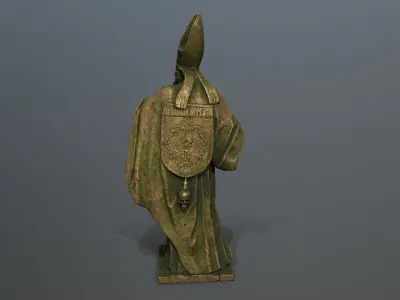 Man Statue Low-poly 3D model