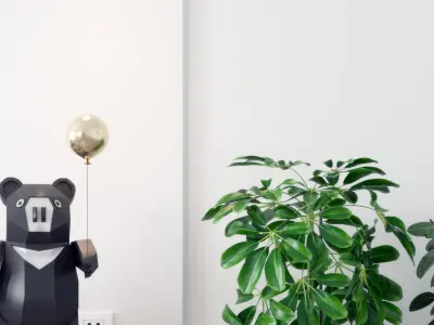 Modern Bear Balloon Sculpture 3D model