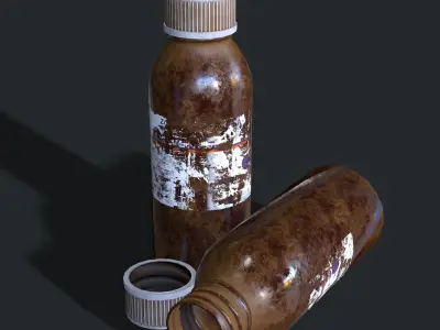 Lean Bottle Low-poly 3D model