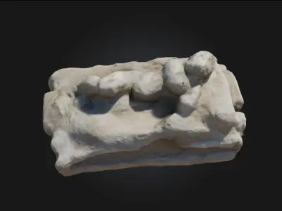 Reclining Figure Stylized Human Form  3D model