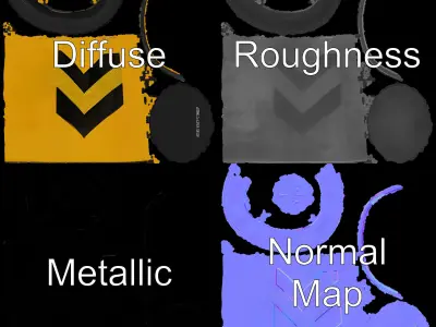 Traffic Cone Model Pack  HighDetail Surface Low-poly 3D model