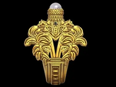 Pearl Ornament Ring 3D print model