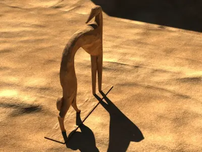 GREYHOUND SAND STATUE  3D model