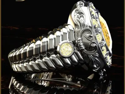 Mens ring STL 3D print model