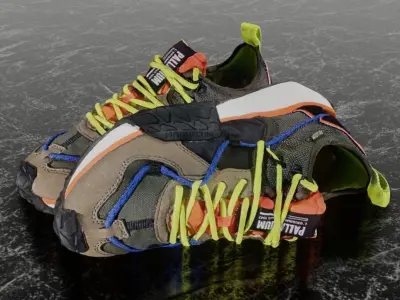 PALLADIUM TROOP RUNNER LACE IT 3D SHOES Low-poly 3D model