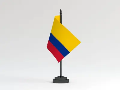 Table Flag Colombia 3D model
