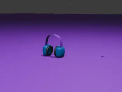 3D model of headphone Low-poly 3D model
