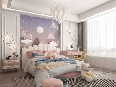 Children Bedroom Scene 3D model