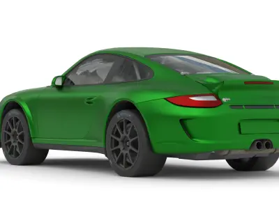 Porsche 911 3D Model High-Quality Detailed Design Low-poly 3D model