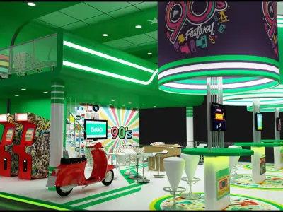 GRAB Booth Exhibition 3D model