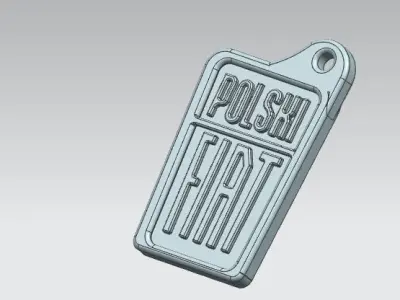 Polski Fiat  keychain 3D model