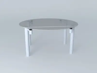 EXTENDABLE ROUND GLASS TABLE - PERCY RAMOS Free 3D model
