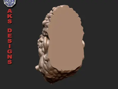 Gangster Gorilla version 1 Bas relief 3D print model