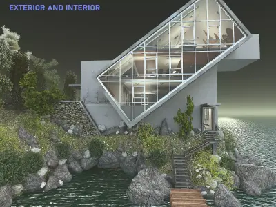 SLOPED HOUSE 3D model