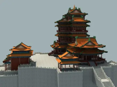 Ancient Chinese architecture 3D model