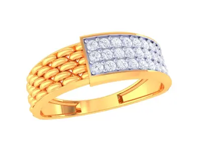Mens gemstone diamond men Ring with details images 34 3D print model