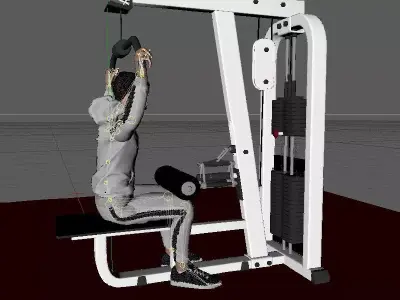 GYM EXERCISE  BACK Low-poly 3D model