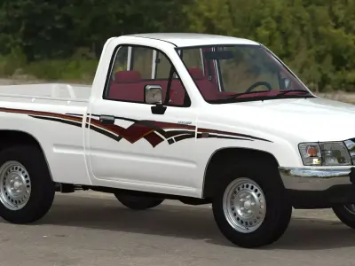 Toyota Huilx 2000-2005 Low-poly 3D model