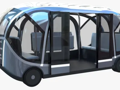 Autonomous City Shuttle Bus 3D model