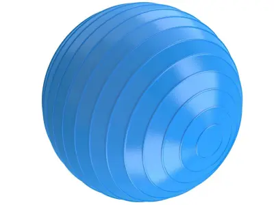 Yoga Ball sky blue 3D model