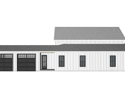 Barndominium House 075 -Archimple LLC Low-poly 3D model