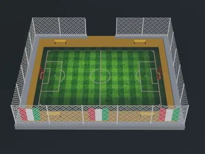 Soccer Stadium - Italy Low-poly 3D model