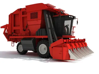 Cotton Picker Harvester 3D model