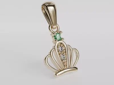 crown pendant 3D print model