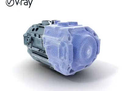 Futuristic Engine Model Pack Low-poly 3D model