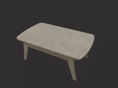 Coffee table Low-poly 3D model 5