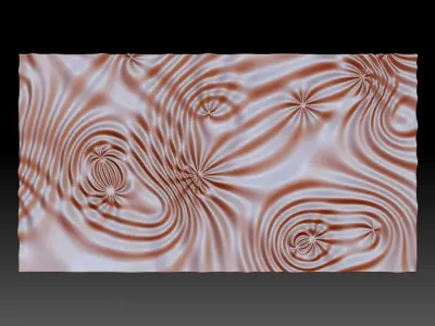 Flow 6376 wavy 3D relief for CNC milling 3D print model