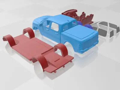 RAM 1500 2025 - Separate Parts STL Model 3D print model