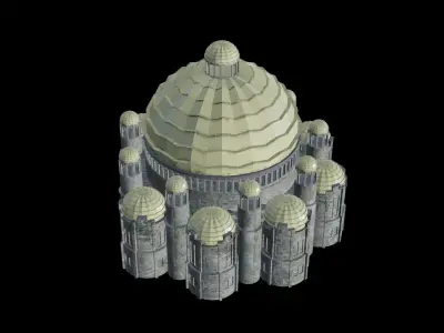CHURCH - Orthodox-styled and game-ready Low-poly 3D model