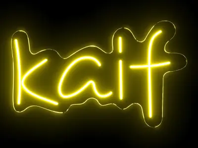 Kaif Neon Sign 3D model