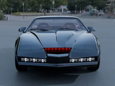 Black car KITT from TV series Knight Rider 3D model