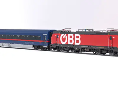 Siemens Vectron - Vectrain OBB Nightjet Train Collection 1 3D model