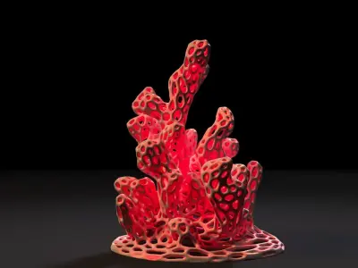 Coral Voronoi decor 3D print model
