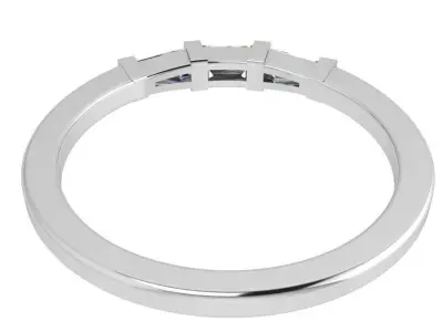 Baguette Band Ring 3777 3D print model