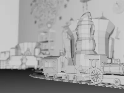 80 Christmas Decoration Pack Low-poly 3D model