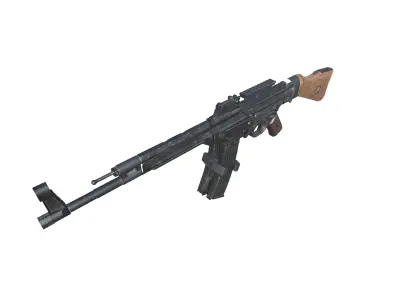 28-Assault-Rifle-STG44gun model 3d game ready model Low-poly 3D model