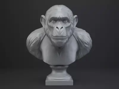 Ape Bust - Animal Figurine 3D print model