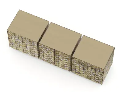 Boca Do Labo Pixel Sideboard Low-poly 3D model