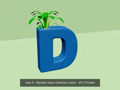 Alphabet Vases Collection ALL Letters A-Z - STL Printable