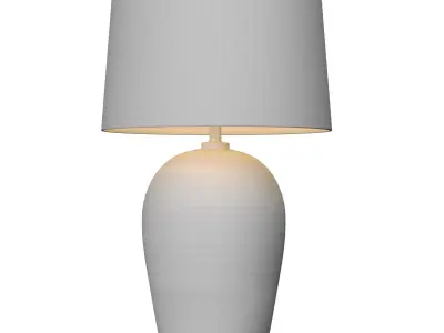 Handmade Leaves Brown Chinese Gold Nightstand Table Lamp 3D model