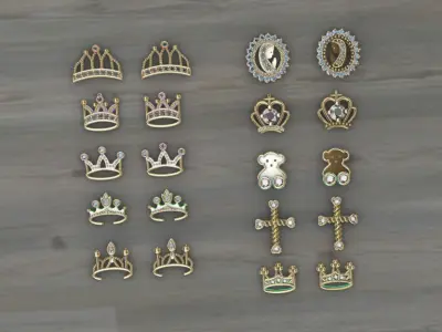 Aretes -Topitos para dama paquete de 10 -v- 3D print model